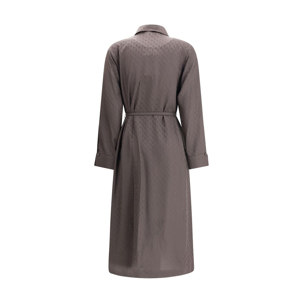 Fendi FF silk jacquard Dress FE-FDD443AUQGF1T6H-IT40 | M