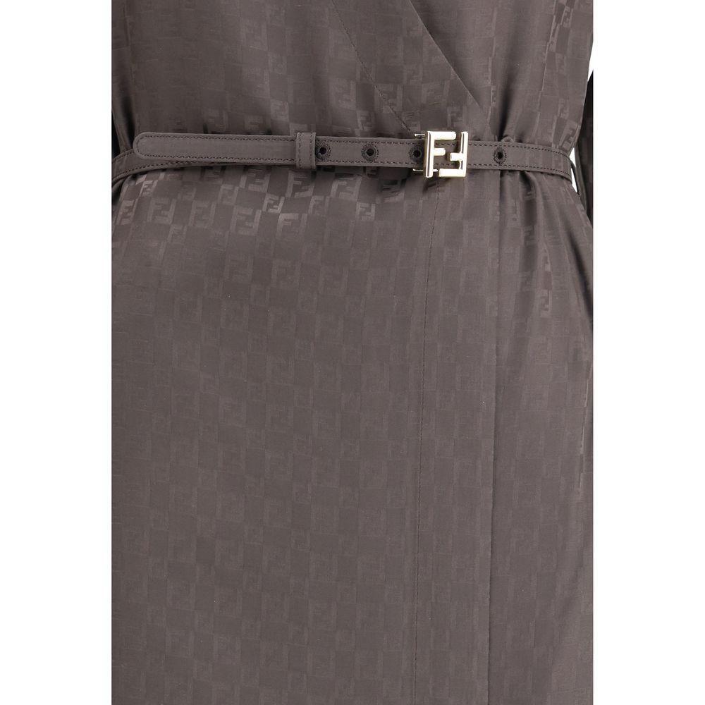 Fendi FF silk jacquard Dress FE-FDD443AUQGF1T6H-IT40 | M