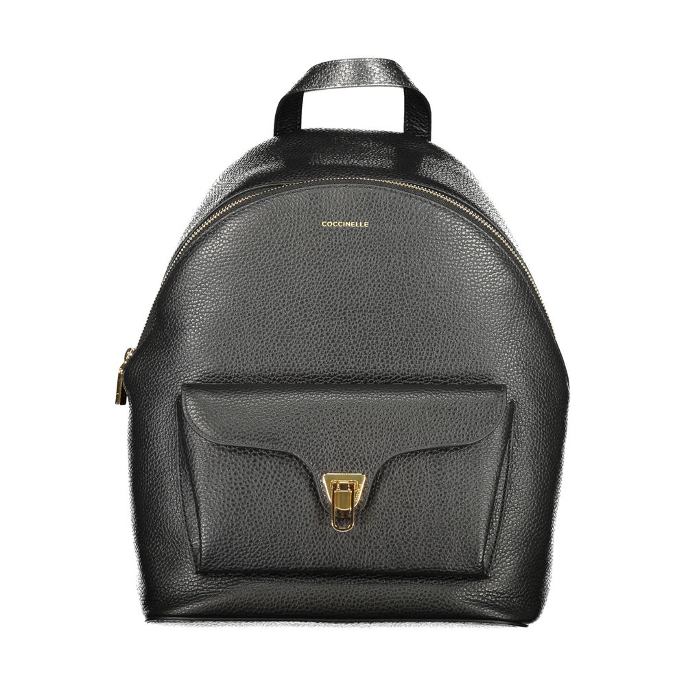 Coccinelle Black Leather Backpack