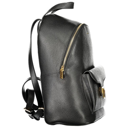 Coccinelle Black Leather Backpack