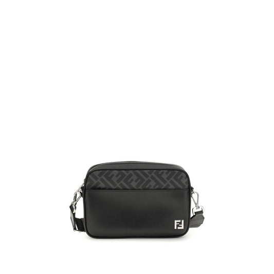 Fendi FF leather and canvas Shoulder Bag FE7M0286AJF0F0GXNBB