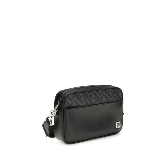 Fendi FF leather and canvas Shoulder Bag FE7M0286AJF0F0GXNBB