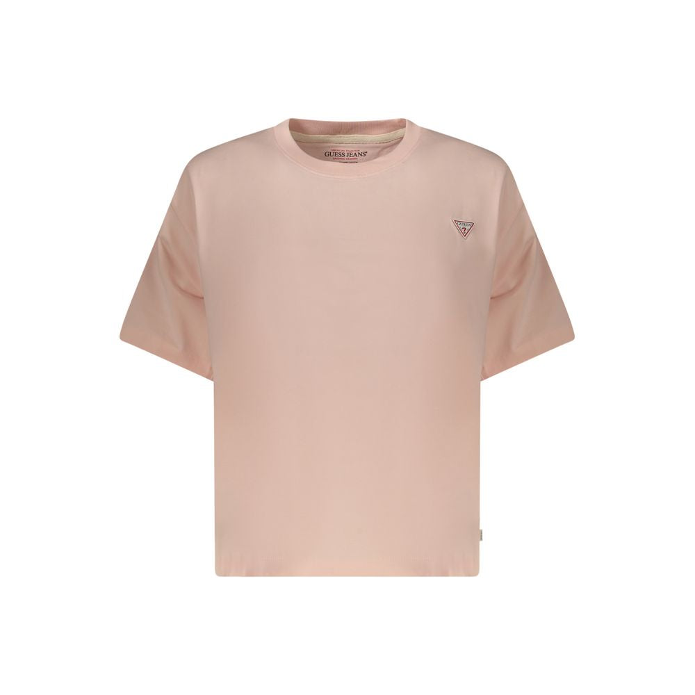 Guess Jeans Pink Cotton Tops & T-Shirt