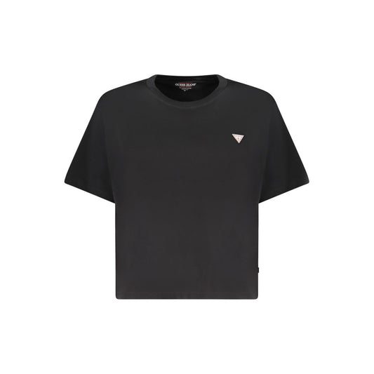 Guess Jeans Black Cotton T-Shirt