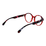 Christian Lacroix Beige Women Glasses Frame in acetate with full-rim round style and demo lenses.