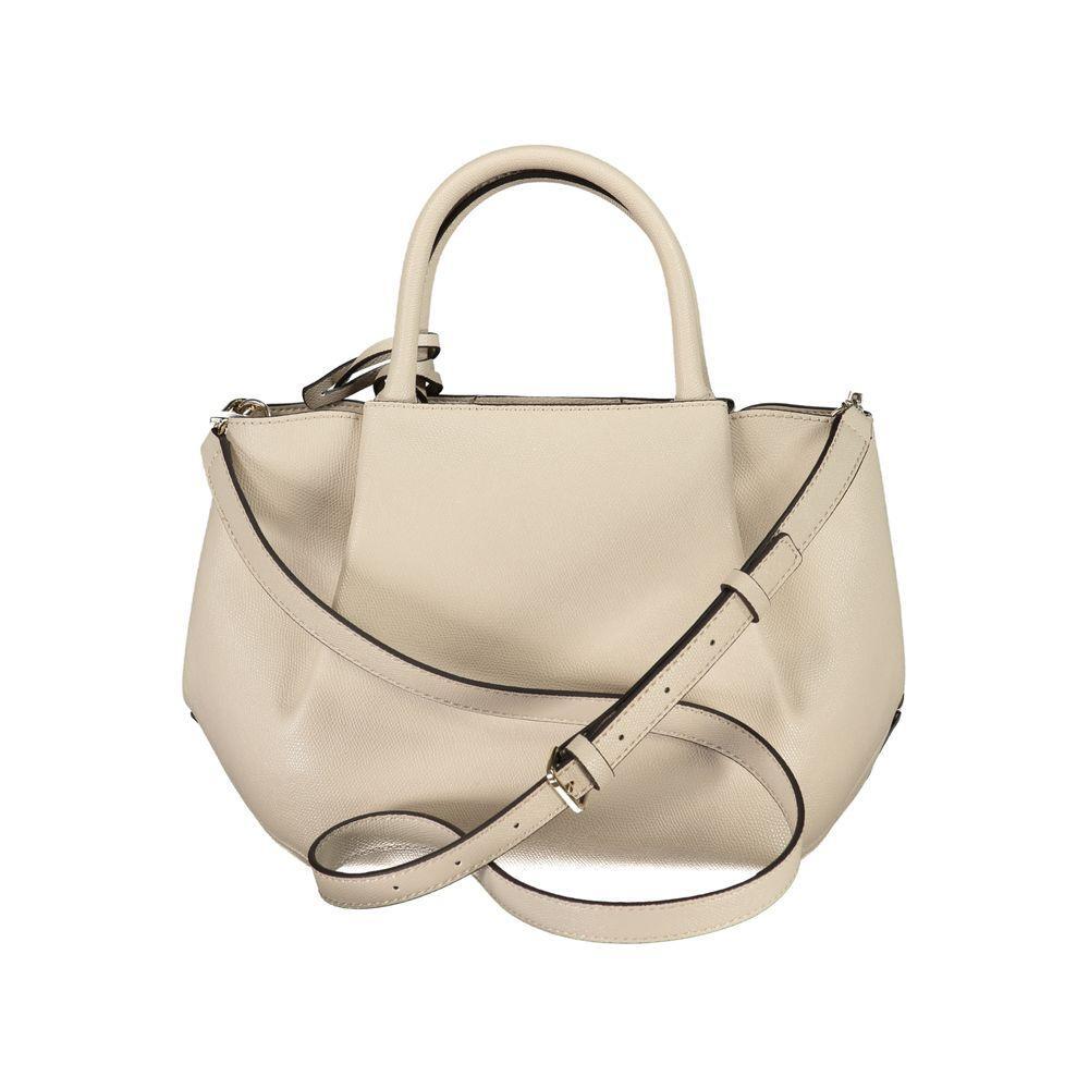 Front view with bag zipped and handles upright.