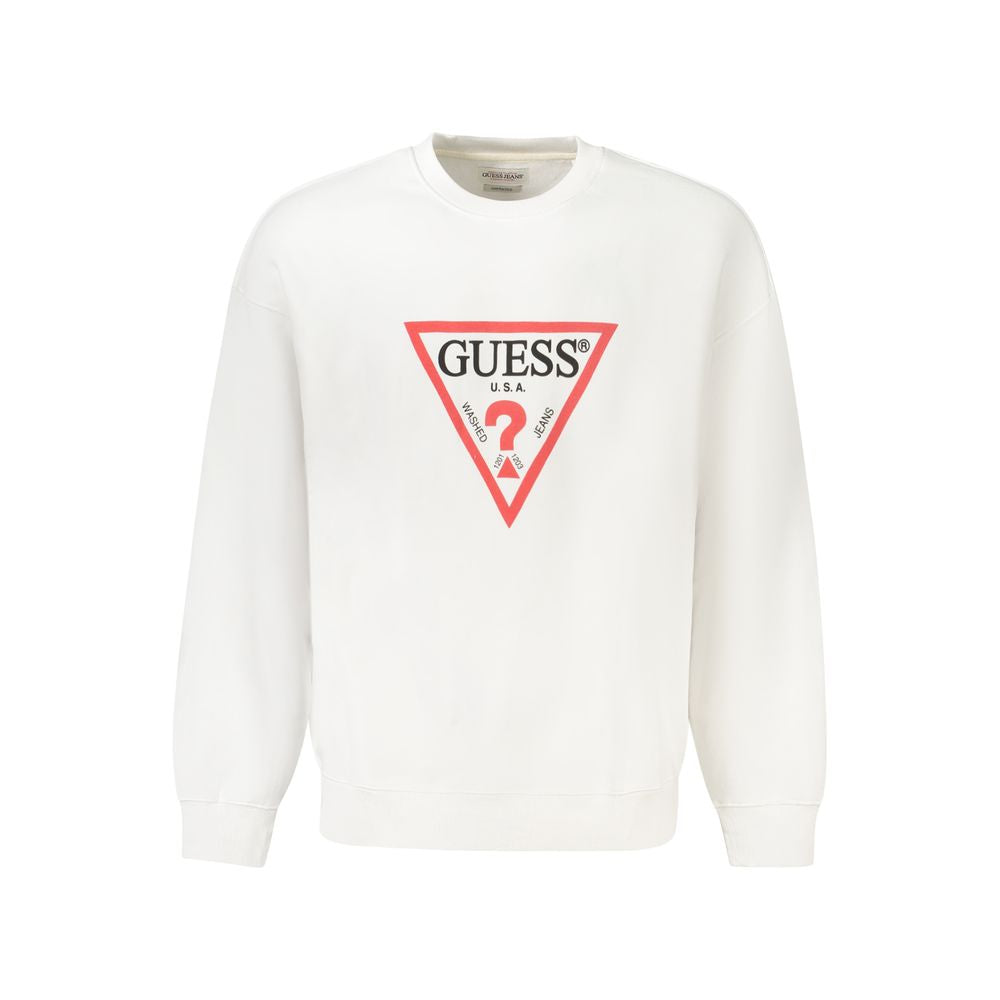 Guess Jeans White Cotton Men's Sweater