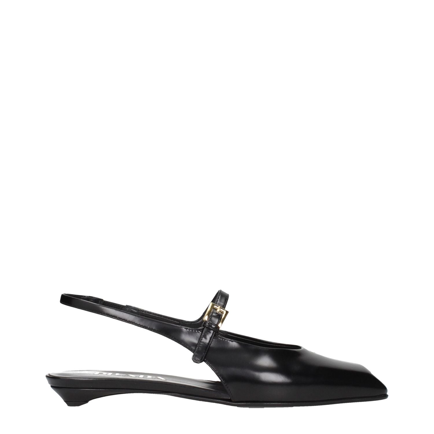 Prada Black Leather Sandals