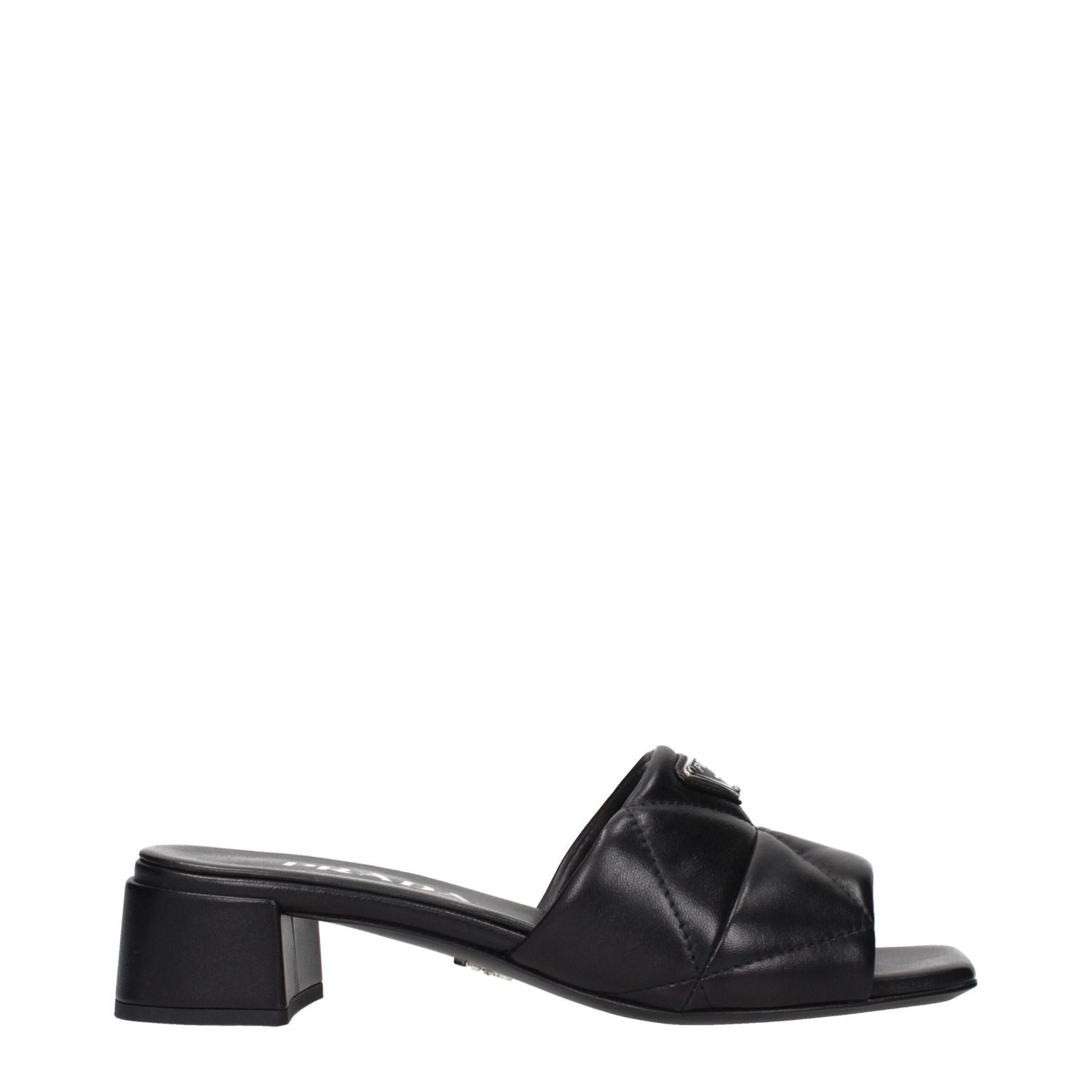Prada Black Leather Sandals