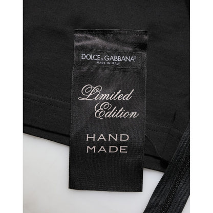 Dolce & Gabbana Black Cotton Sleeveless Tank Top DG Logo Men T-shirt