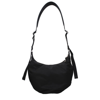 Givenchy Black Nylon Crossbody Bag with adjustable strap and zip closure in medium size.