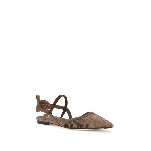 Fendi Colibrì Lite slingback Ballerinas FE-8J8463AOTPF1TPH-EU36/US6