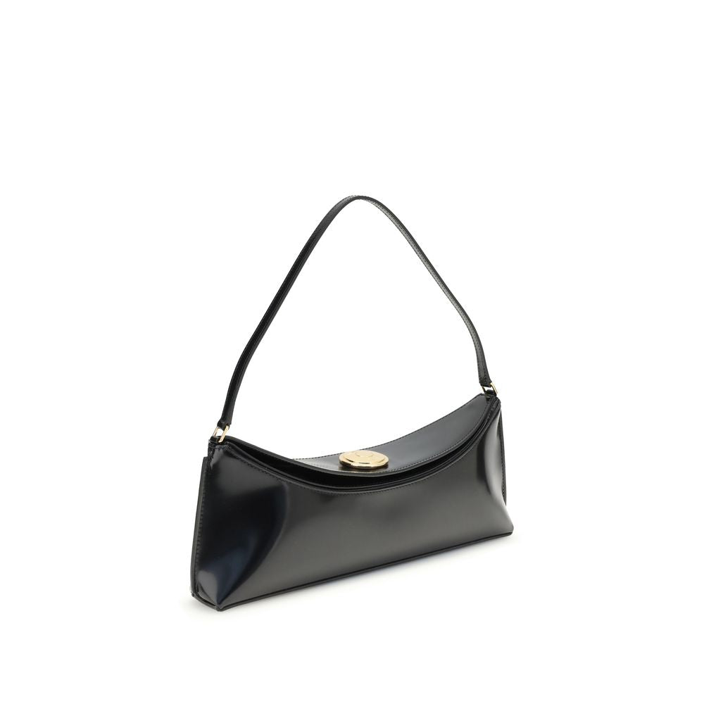 Front view with bag zipped and handles upright.