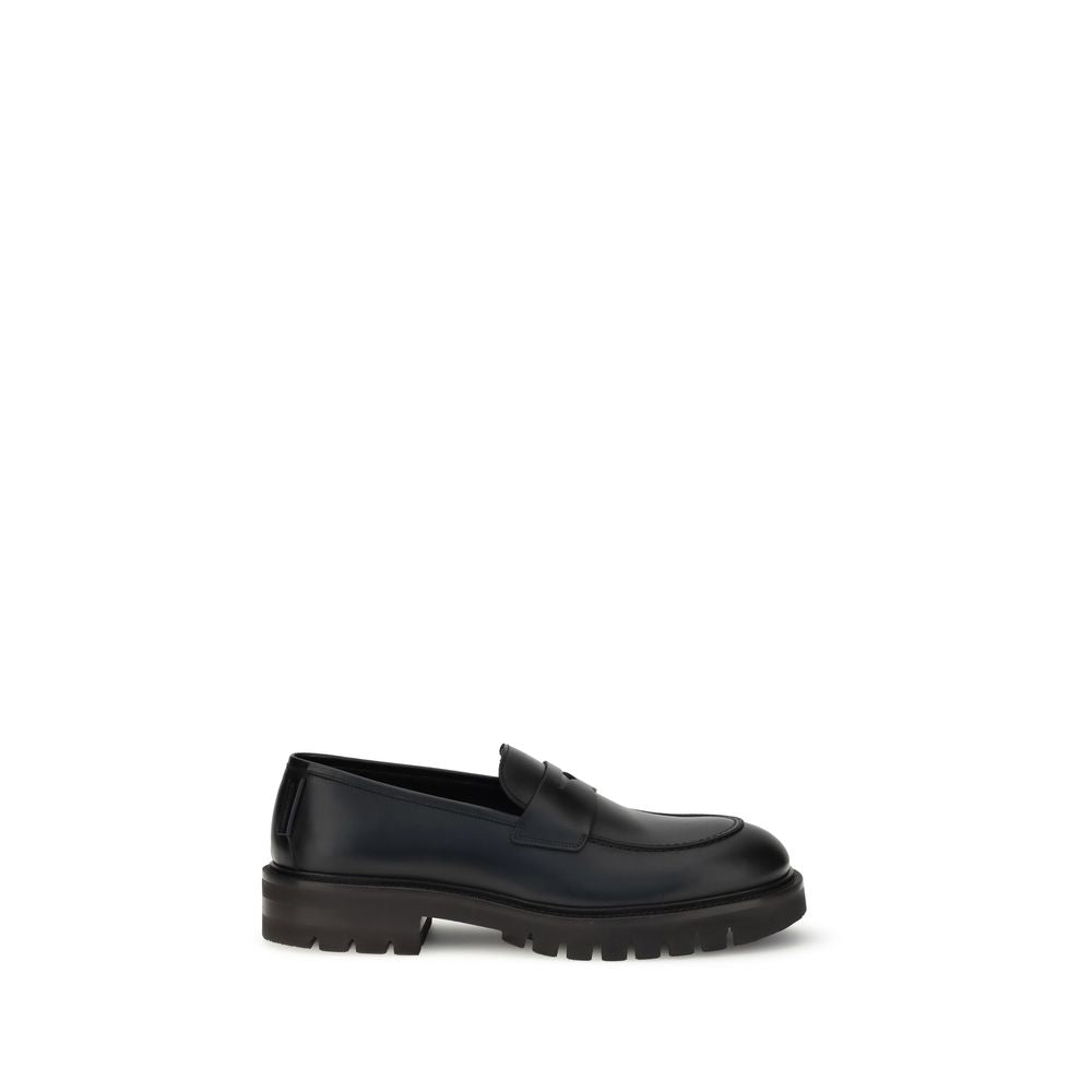 Ferragamo Black Calf Leather Bos Taurus Slip-On Loafers 1728,72470364320,Black,EU39/US6,EU40/US7,EU41.5/US8.5,EU42.5/US9.5,EU42/US9,EU43/US10,EU44/US11,Ferragamo,Loafers - Shoes,Men,New with tags,Shoes,Slip-On Loafers - Loafers - Shoes