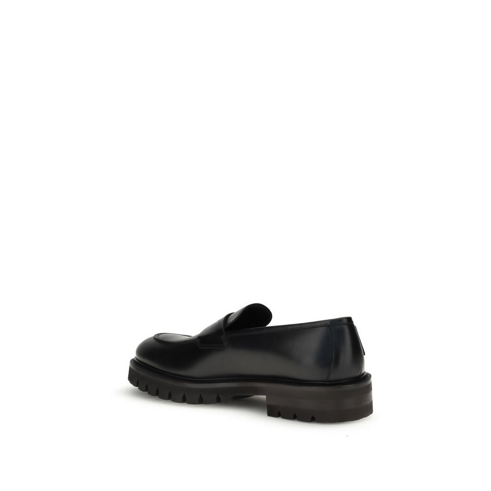 Ferragamo Black Calf Leather Bos Taurus Slip-On Loafers 1728,72470364320,Black,EU39/US6,EU40/US7,EU41.5/US8.5,EU42.5/US9.5,EU42/US9,EU43/US10,EU44/US11,Ferragamo,Loafers - Shoes,Men,New with tags,Shoes,Slip-On Loafers - Loafers - Shoes