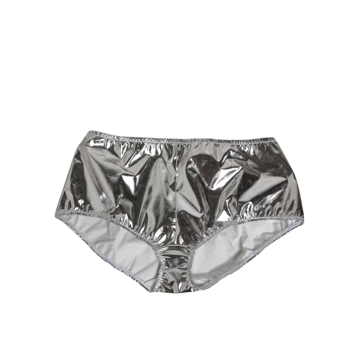 Dolce & Gabbana Silver Metallic High Waist Bikini Bottom Women  Underwear