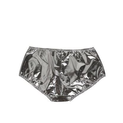 Dolce & Gabbana Silver Metallic High Waist Bikini Bottom Women  Underwear