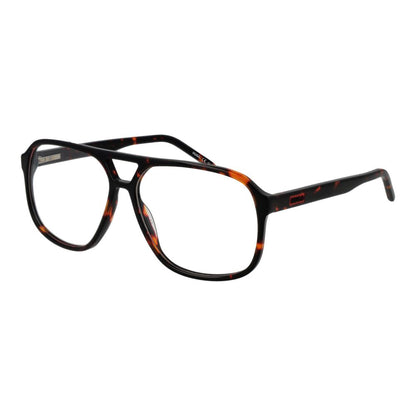 Hugo Boss Brown Acetate Glasses (Frames) for men, aviator style with full-rim and spring hinge, featuring plastic demo lenses.