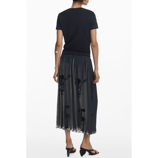 Desigual Black Cotton Women T-Shirt DE-39731-XS