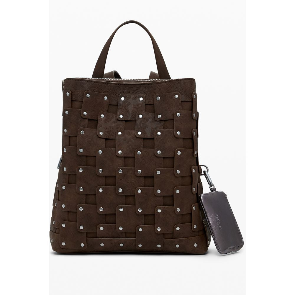 Front view with bag zipped and handles upright.