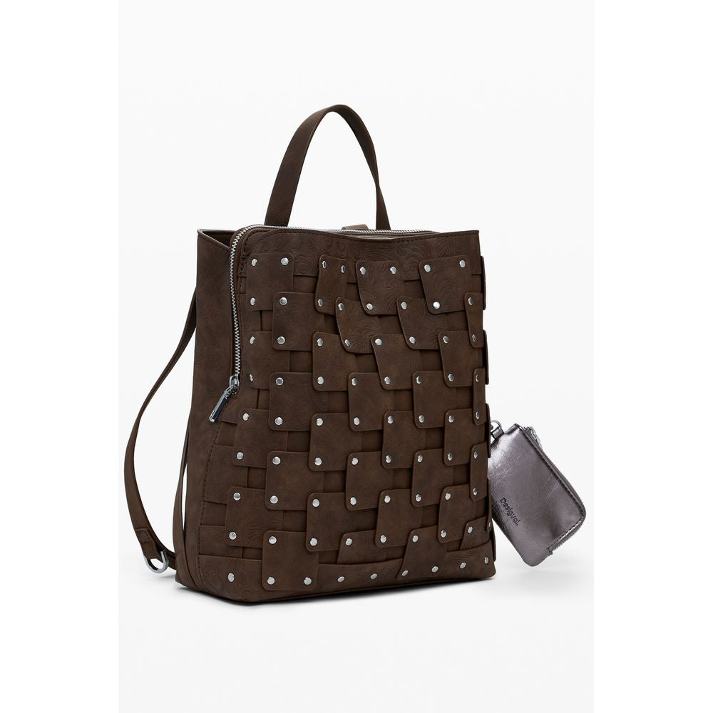 Front view with bag zipped and handles upright.
