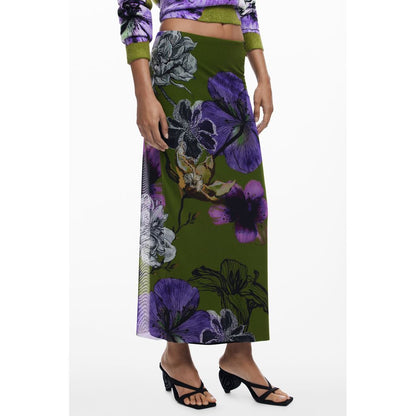 Desigual Green Polyester Skirt
