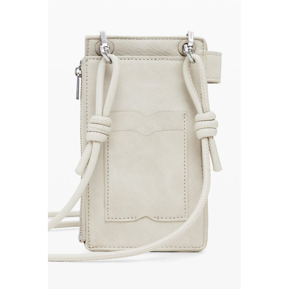 Front view with bag zipped and handles upright.