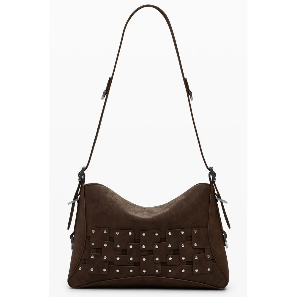 Front view with bag zipped and handles upright.