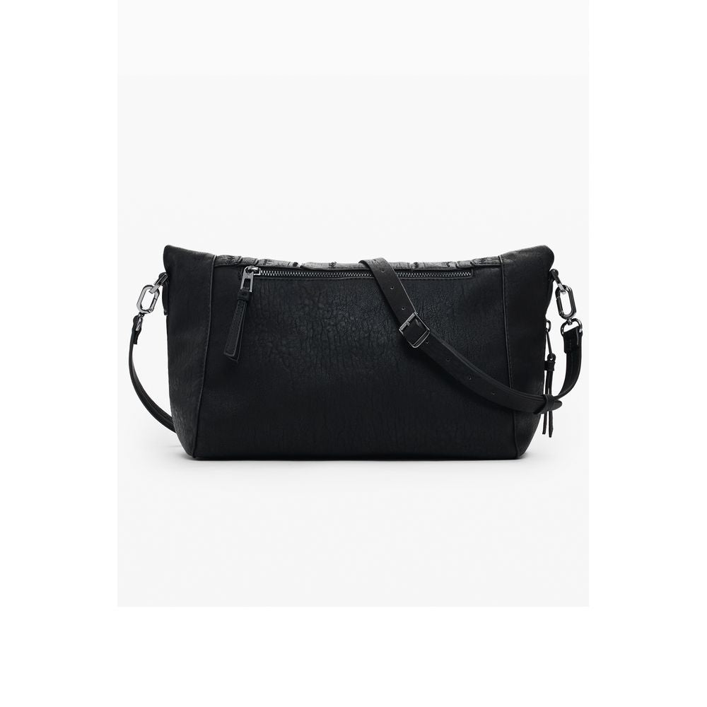 Front view with bag zipped and handles upright.
