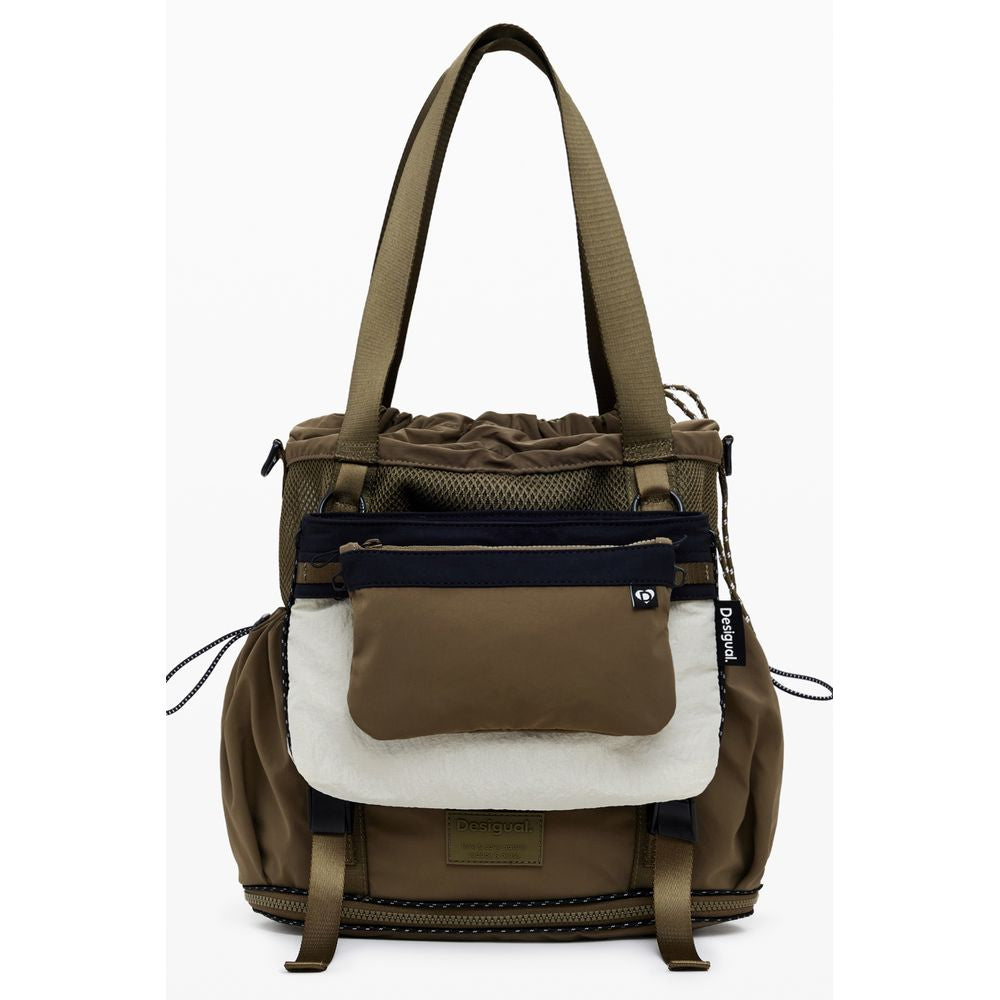 Front view with bag zipped and handles upright.