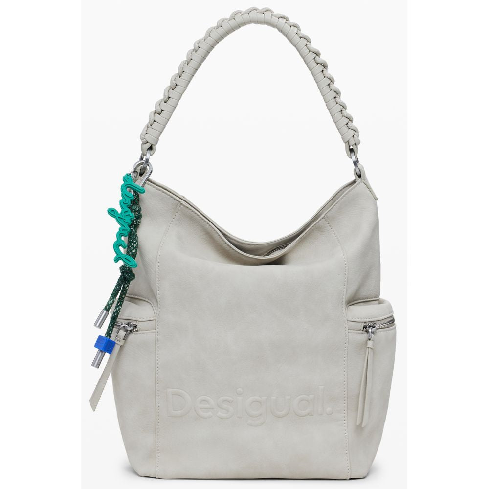 Front view with bag zipped and handles upright.