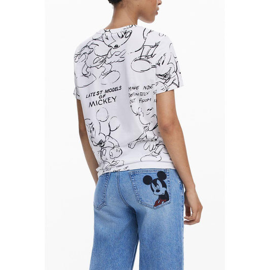 Desigual White Cotton Women T-Shirt