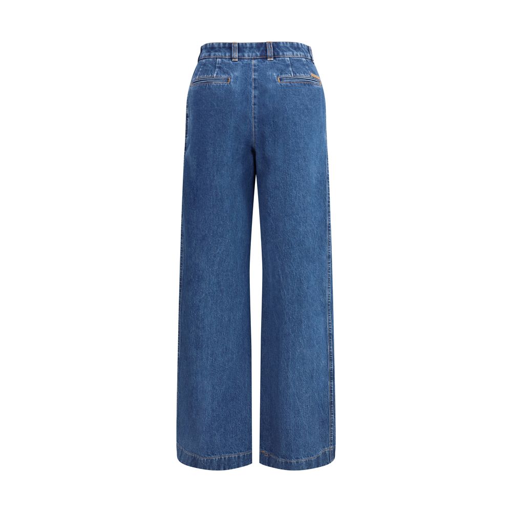 Dolce & Gabbana Blue Cotton Straight-Leg Jeans