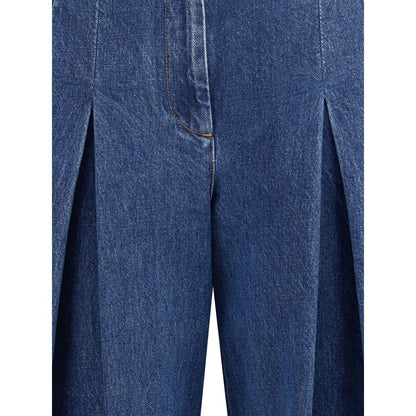 Dolce & Gabbana Blue Cotton Straight-Leg Jeans