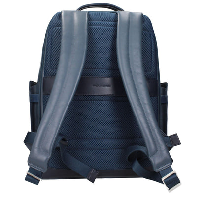 Piquadro Blue Leather Backpack