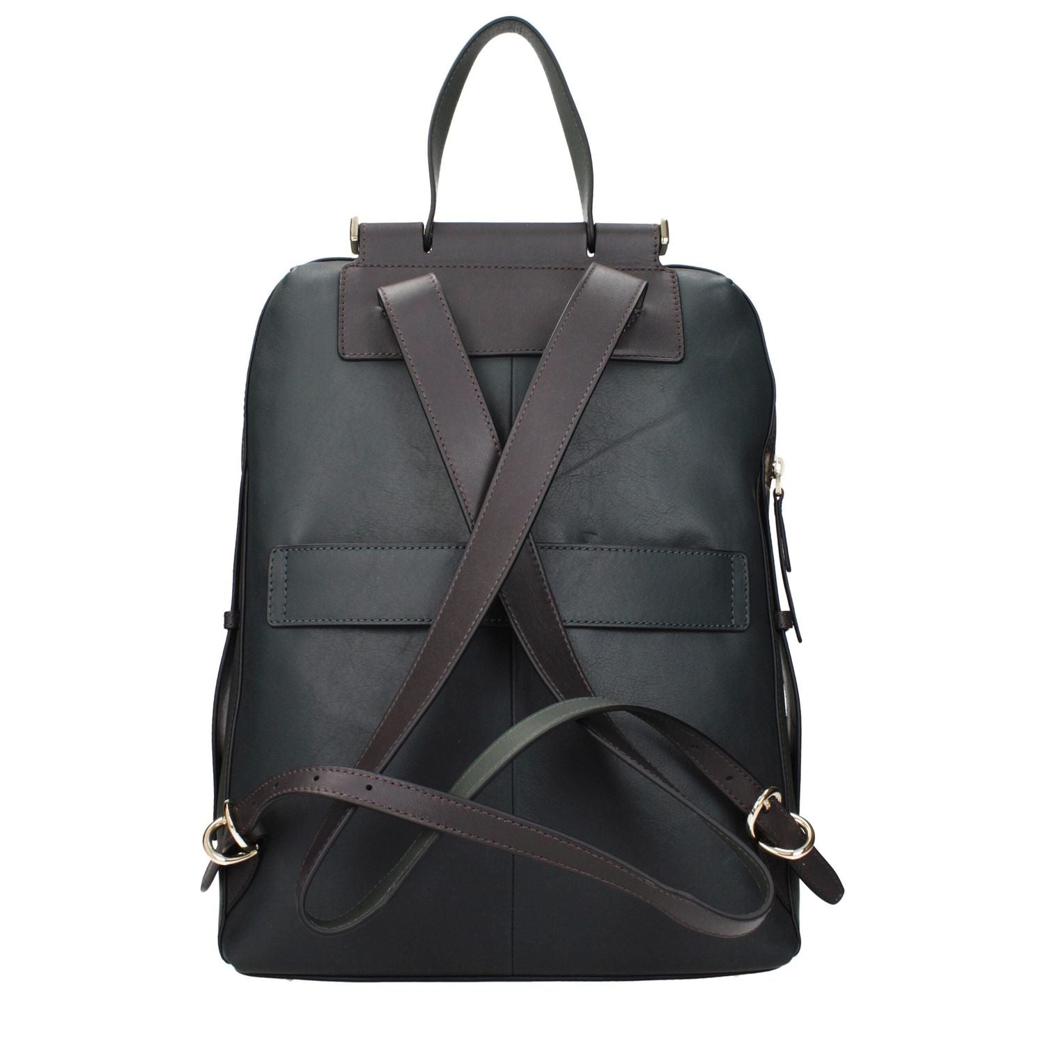 Front view with bag zipped and handles upright.