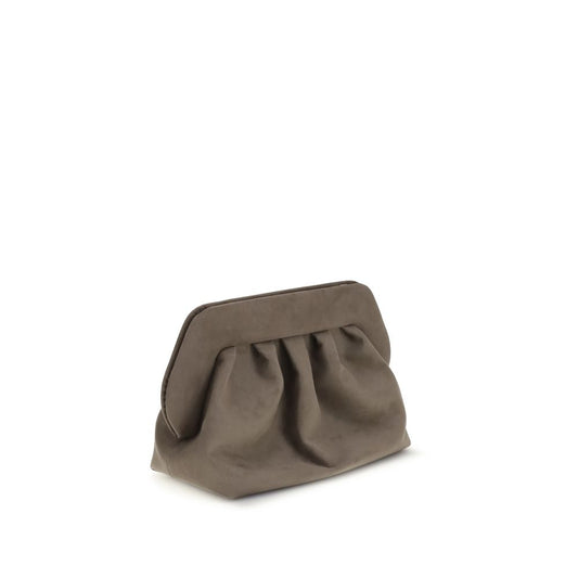 THEMOIRè Bios suede Clutch Bag THTMFW25BSUE58MUDBB