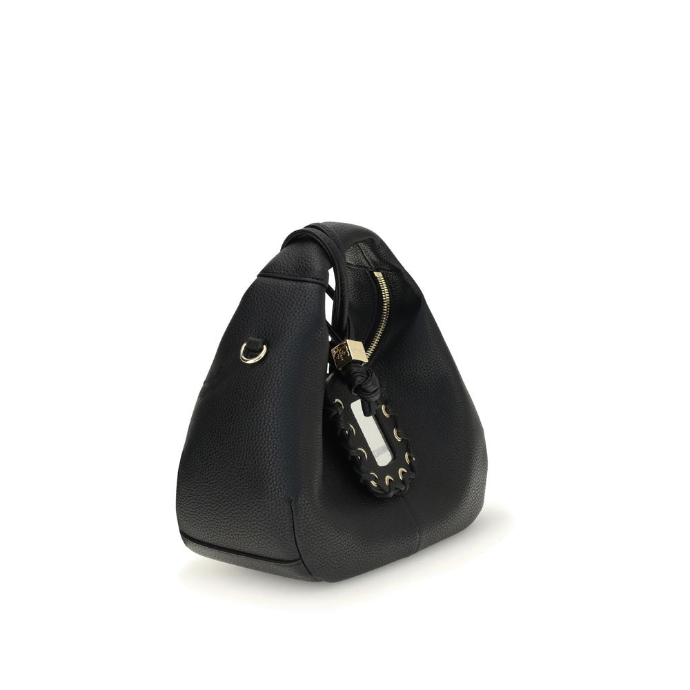 Front view with bag zipped and handles upright.