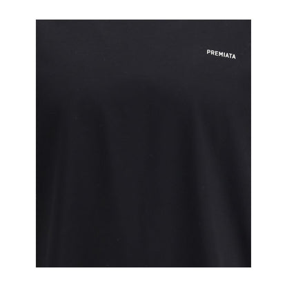 Premiata Black Cotton T-Shirt with embroidered logo, classic style, short sleeves, AW25 collection