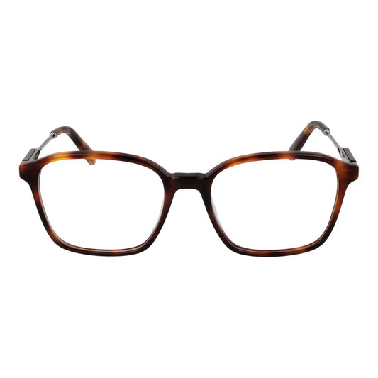 Ted Baker Brown Men Glasses Frame in full-rim acetate with demo plastic lenses, size 54-18-140, includes branded case, brown color.