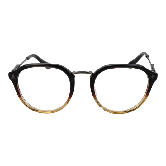 Ted Baker Multicolor Men Glasses Frame with full-rim acetate, size 52-21-140, panto style, demo lenses included, no spring hinge.