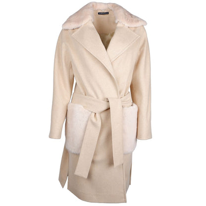 Made in Italy Beige Wool Coat