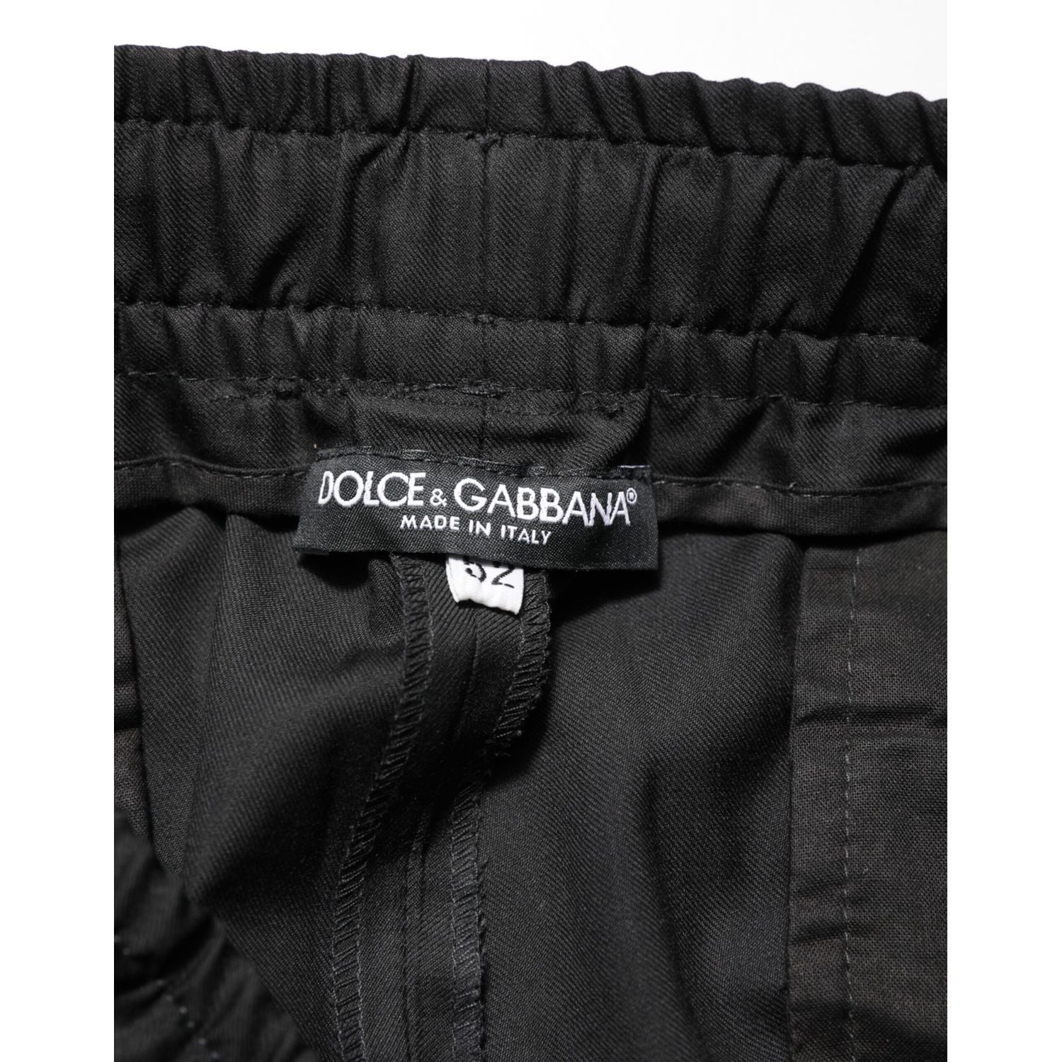 Dolce & Gabbana Black Drawstring Men Jogger Sweatpants Pants
