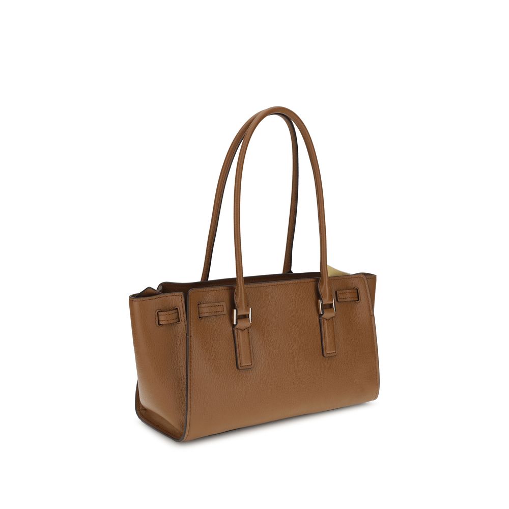 Front view with bag zipped and handles upright.