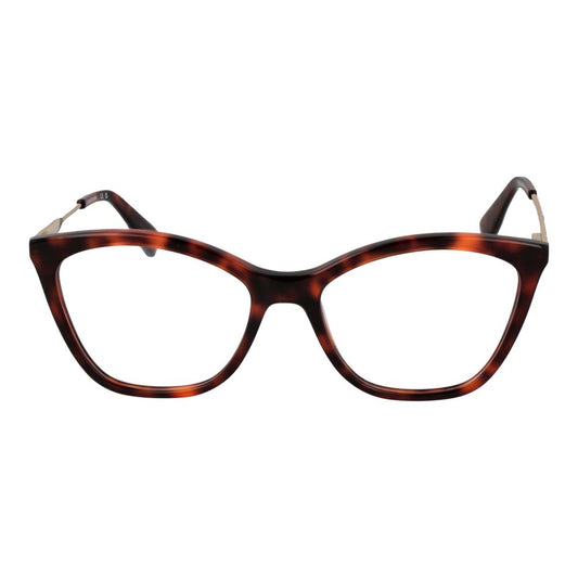 Longchamp Brown Women Glasses Frame, cat eye style, full-rim, brown metal and plastic frame, demo lenses, size 54-17-145