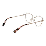 Longchamp Gold Women Glasses Frame with full-rim cat eye design, metal frame, demo lenses, and branded case included.
