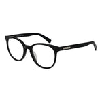 Longchamp Black Women Glasses Frame, full-rim cellulose acetate, panto style, demo plastic lenses with spring hinge, size 51-19-140.