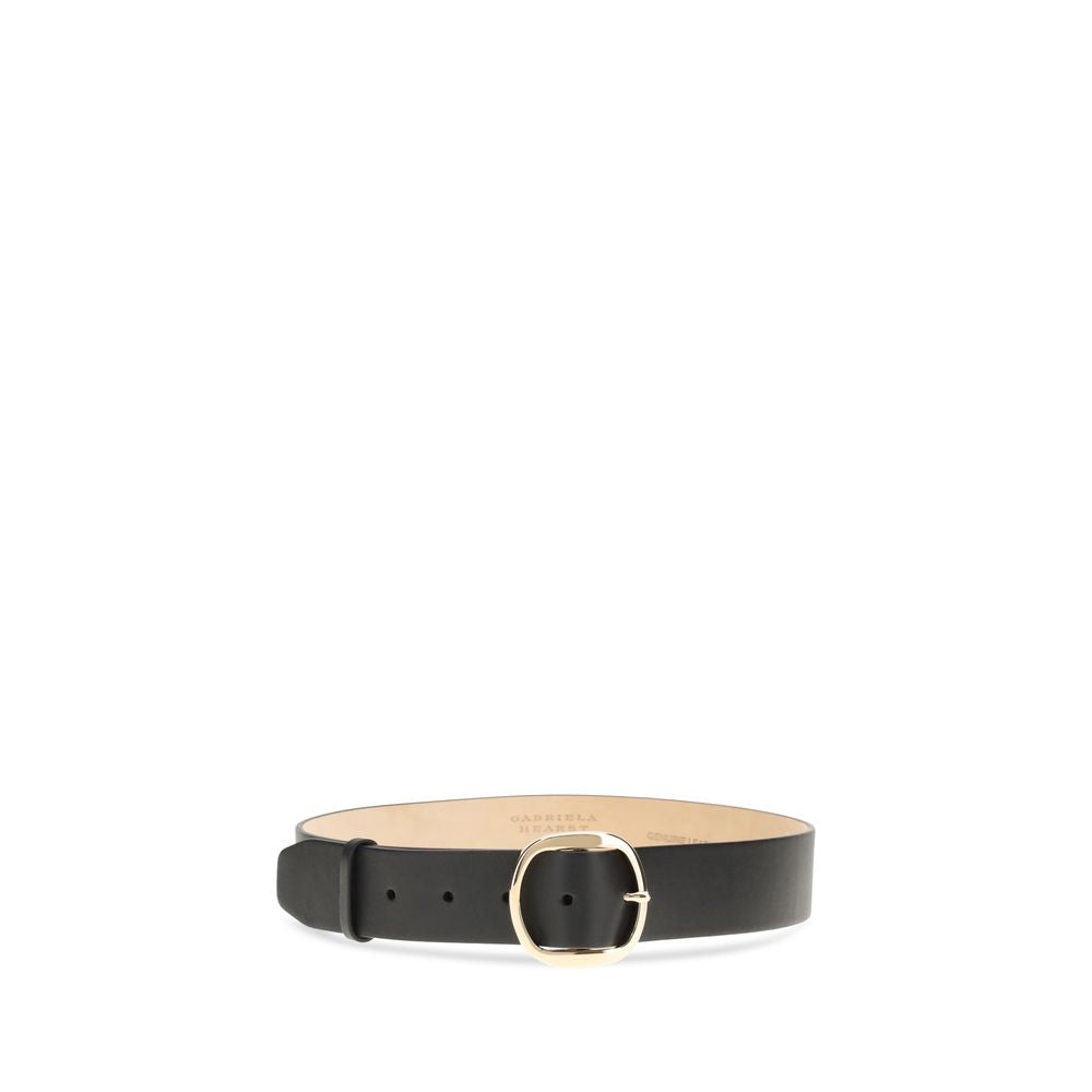 Gabriela Hearst Black Leather Regular Belt