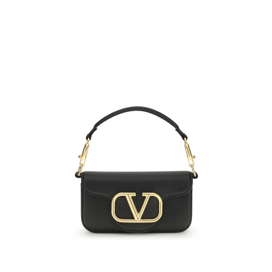 Valentino Garavani Black Calf Leather Bos Taurus Shoulder Bag Valentino Garavani