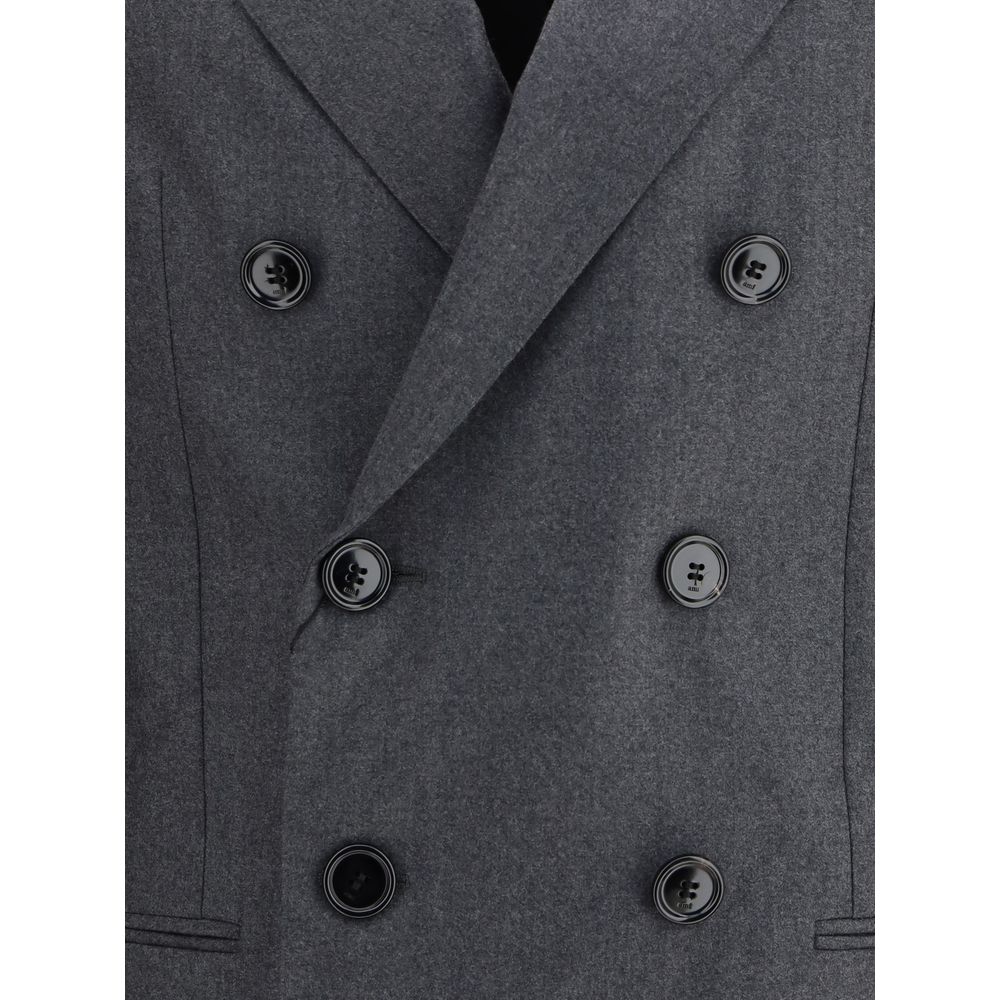Ami Paris Gray Fleece Wool Blazer